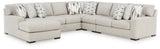 Laurelgrove Pebble 5-Piece Sectional with LAF Chaise by Ashley at Eve Furniture