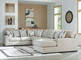 Laurelgrove Pebble 5-Piece Sectional with RAF Chaise by Ashley at Eve Furniture