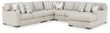 Laurelgrove Pebble 5-Piece Sectional with RAF Chaise by Ashley at Eve Furniture