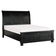 Laurelin Black King Sleigh Storage Platform Bed by Homelegance at Eve Furniture