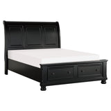 Laurelin Black Sleigh Storage Platform Bedroom Set by Homelegance at Eve Furniture