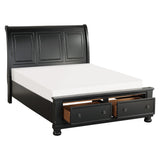 Laurelin Black Sleigh Storage Platform Bedroom Set by Homelegance at Eve Furniture