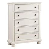 Laurelin White Sleigh Storage Platform Bedroom Set by Homelegance at Eve Furniture