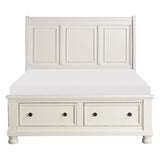Laurelin White Sleigh Storage Platform Bedroom Set by Homelegance at Eve Furniture