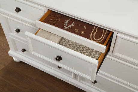Laurelin White Sleigh Storage Platform Bedroom Set by Homelegance at Eve Furniture