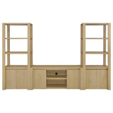 Laurelton Light Oak 3-Piece Entertainment Center TV Stand by Coaster at Eve Furniture