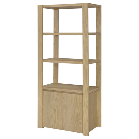 Laurelton Light Oak 3-Shelf Media Tower Tall Pier Cabinet by Coaster at Eve Furniture