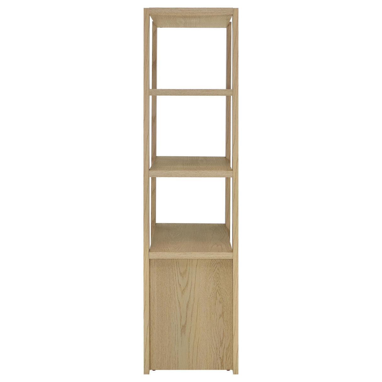 Laurelton Light Oak 3-Shelf Media Tower Tall Pier Cabinet by Coaster at Eve Furniture
