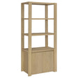 Laurelton Light Oak 3-Shelf Media Tower Tall Pier Cabinet by Coaster at Eve Furniture
