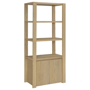Laurelton Light Oak 3-Shelf Media Tower Tall Pier Cabinet by Coaster at Eve Furniture