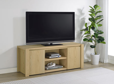 Laurelton Light Oak 60-inch 2-Door TV Stand Media Console by Coaster at Eve Furniture