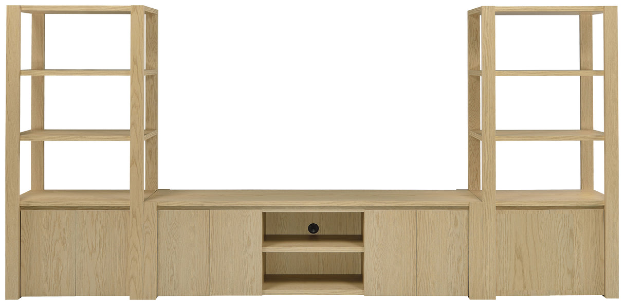Laurelton Light Oak 78-inch 4-door TV Stand Media Console by Coaster at Eve Furniture