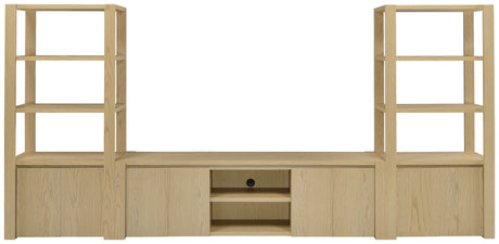 Laurelton Light Oak 78-inch 4-door TV Stand Media Console by Coaster at Eve Furniture