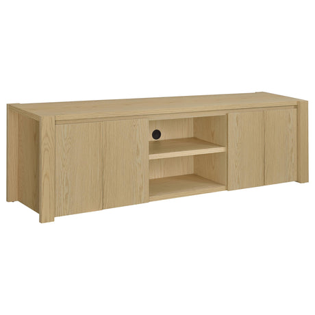 Laurelton Light Oak 78-inch 4-door TV Stand Media Console by Coaster at Eve Furniture