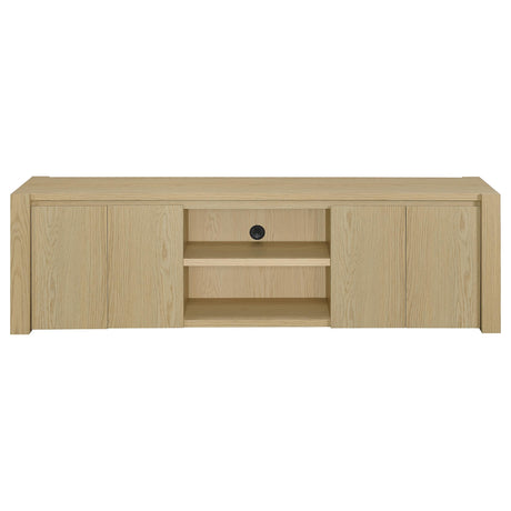 Laurelton Light Oak 78-inch 4-door TV Stand Media Console by Coaster at Eve Furniture