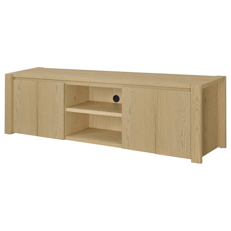 Laurelton Light Oak 78-inch 4-door TV Stand Media Console by Coaster at Eve Furniture