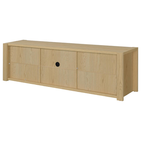 Laurelton Light Oak 78-inch 4-door TV Stand Media Console by Coaster at Eve Furniture