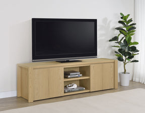 Laurelton Light Oak 78-inch 4-door TV Stand Media Console by Coaster at Eve Furniture
