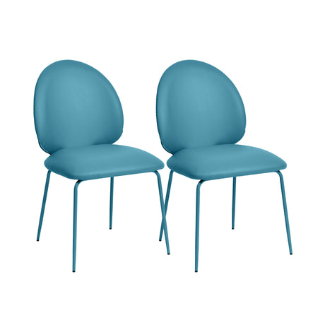 Lauren Performance Vegan Leather Kitchen Chairs - Set of 2 by TOV Furniture at Eve Furniture