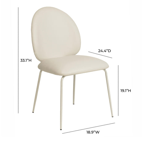 Lauren Performance Vegan Leather Kitchen Chairs - Set of 2 by TOV Furniture at Eve Furniture