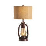 Lauren Red/Transparent Table Lamp by Crestview at Eve Furniture