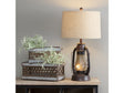 Lauren Red/Transparent Table Lamp by Crestview at Eve Furniture