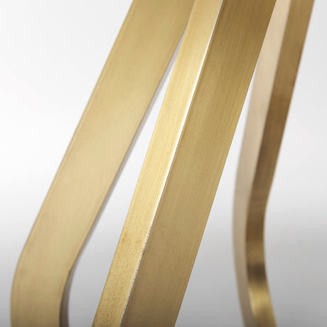 Laurent Marble Top Gold Metal Base Dining Table by Mercana at Eve Furniture