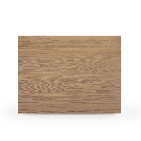 Laurentis 23.5" Light Taupe Suede and Wood 3-Drawer Nightstand by TOV Furniture at Eve Furniture