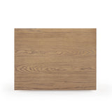 Laurentis 23.5" Light Taupe Suede and Wood 3-Drawer Nightstand by TOV Furniture at Eve Furniture