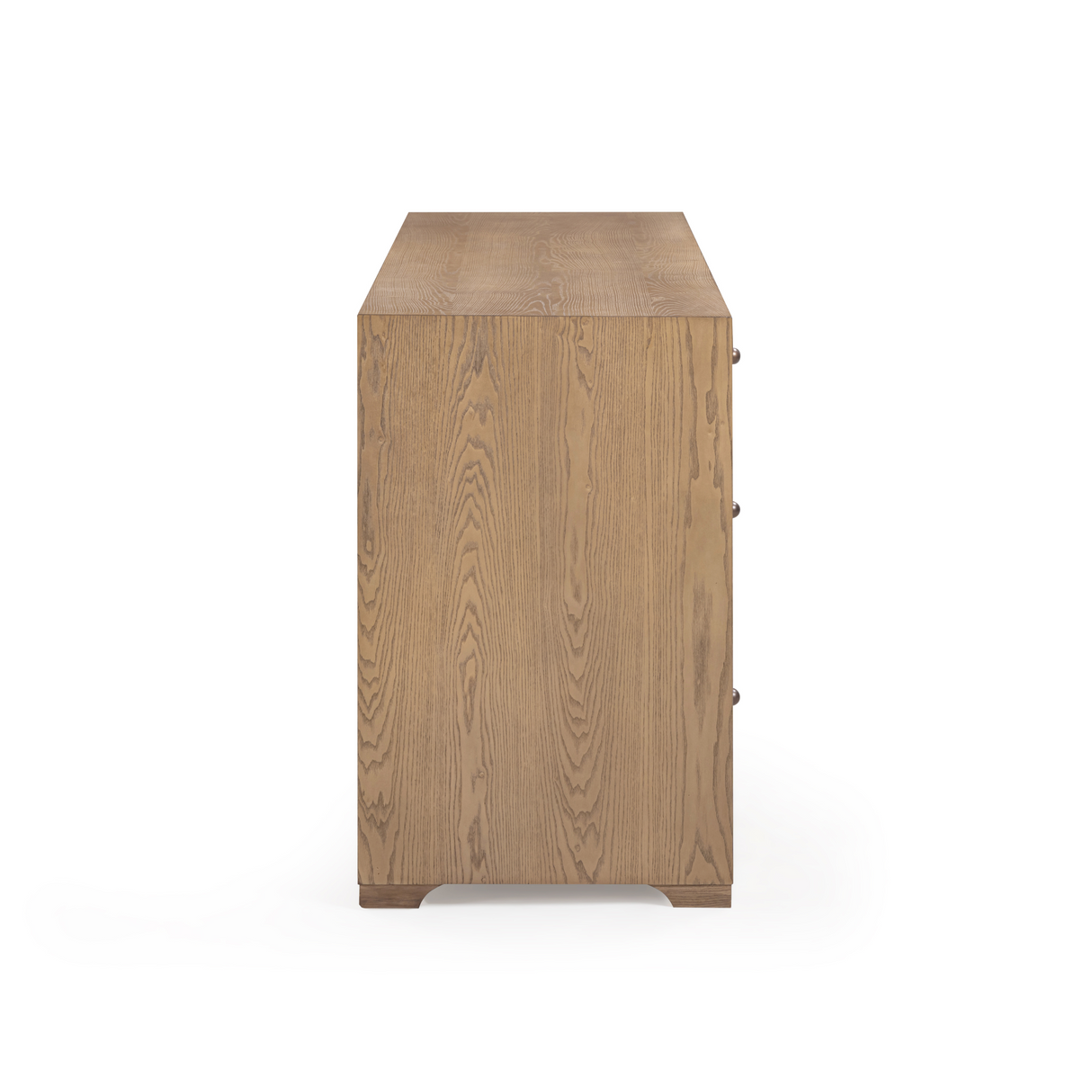 Laurentis 64" Light Taupe Suede and Wood 6-Drawer Dresser by TOV Furniture at Eve Furniture