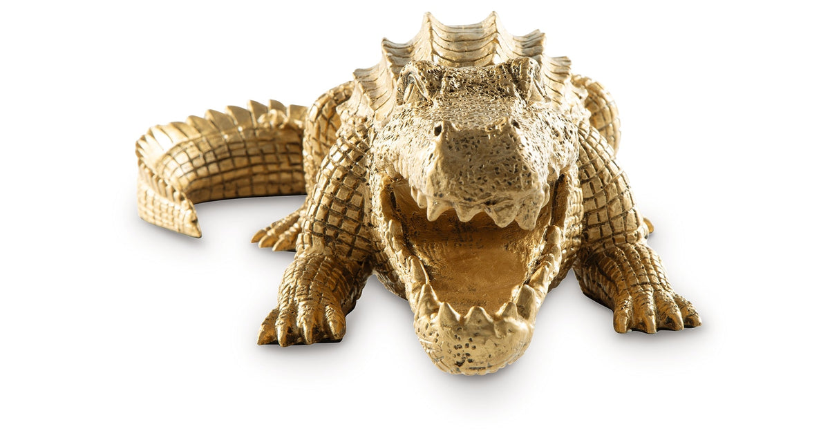 Lauretman Antique Gold Finish Sculpture by Ashley at Eve Furniture