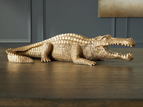 Lauretman Antique Gold Finish Sculpture by Ashley at Eve Furniture