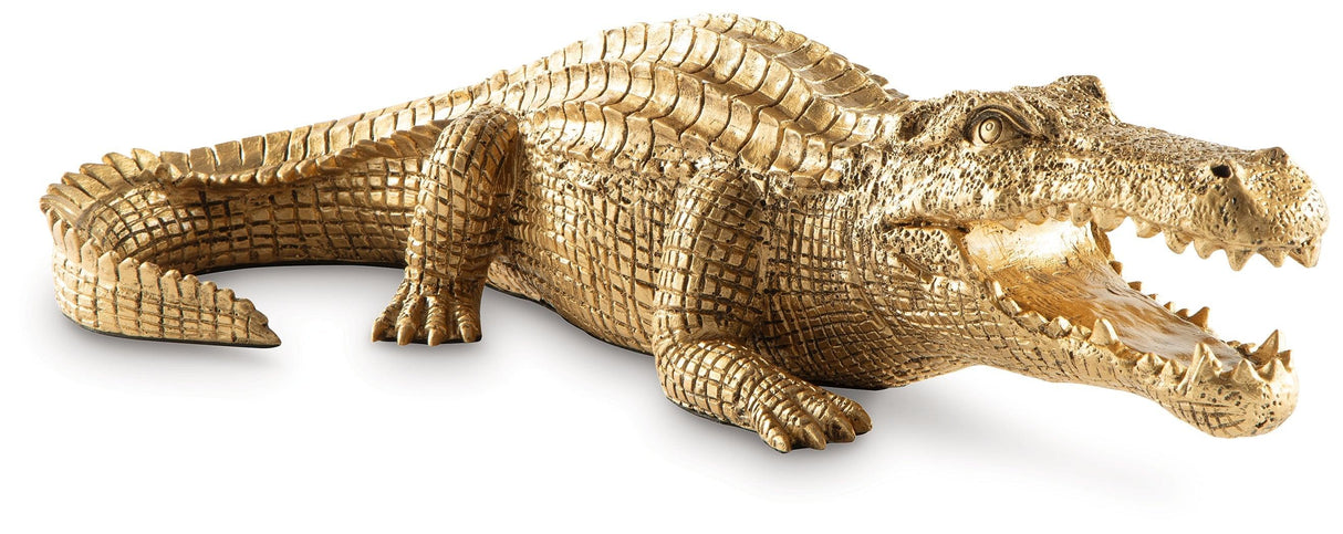 Lauretman Antique Gold Finish Sculpture by Ashley at Eve Furniture
