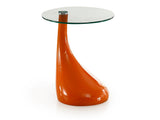 Lava Accent Table in Orange by Manhattan Comfort at Eve Furniture