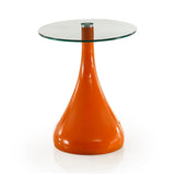 Lava Accent Table in Orange by Manhattan Comfort at Eve Furniture