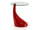 Lava Accent Table in Red by Manhattan Comfort at Eve Furniture