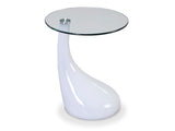 Lava Accent Table in White by Manhattan Comfort at Eve Furniture