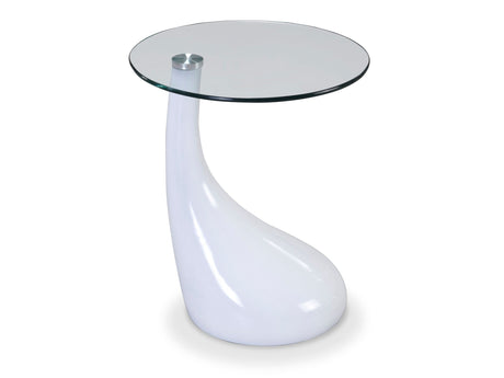 Lava Accent Table in White by Manhattan Comfort at Eve Furniture