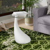 Lava Accent Table in White by Manhattan Comfort at Eve Furniture
