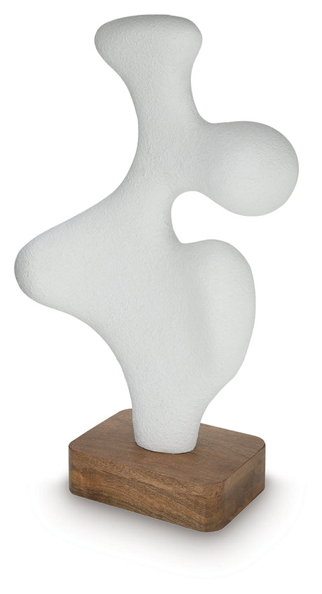 Lavarsen White/Brown Sculpture by Ashley at Eve Furniture