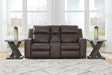 Lavenhorne Granite Manual Reclining Loveseat with Console by Ashley at Eve Furniture