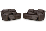 Lavenhorne Granite Manual Reclining Sofa & Loveseat by Ashley at Eve Furniture