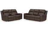 Lavenhorne Granite Manual Reclining Sofa & Loveseat by Ashley at Eve Furniture