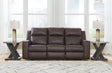 Lavenhorne Granite Manual Reclining Sofa with Drop Down Table by Ashley at Eve Furniture