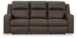 Lavenhorne Granite Manual Reclining Sofa with Drop Down Table by Ashley at Eve Furniture