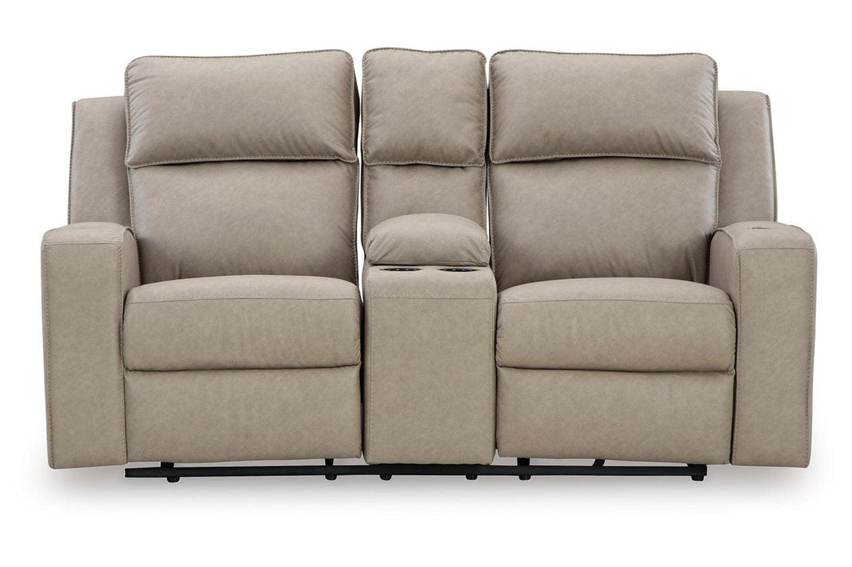 Lavenhorne Pebble Manual Reclining Sofa and Loveseat by Ashley at Eve Furniture