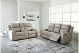 Lavenhorne Pebble Manual Reclining Sofa and Loveseat by Ashley at Eve Furniture