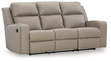 Lavenhorne Pebble Reclining Sofa with Drop Down Table