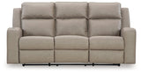 Lavenhorne Pebble Reclining Sofa with Drop Down Table