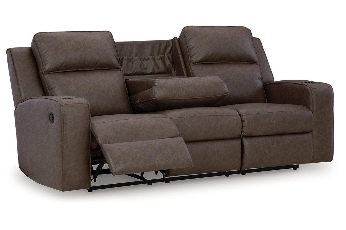 Lavenhorne Umber Reclining Sofa, Loveseat and Recliner by Ashley at Eve Furniture